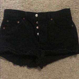 Levi 501 Cutoff Black Shorts